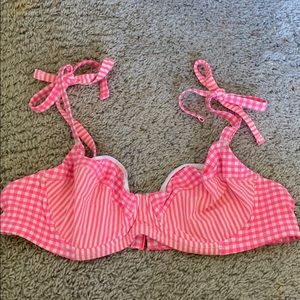 Aerie Plaid Pink Push Up Bikini Top